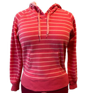 Joe Fresh - Cozy Pink Striped Hoodie - Girl’s Medium or Women’s Extra Small